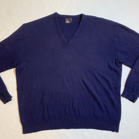 Vintage 70s 80s Robert Bruce V-Neck Made in USA Men's Pullover Sweater Size 3X - Picture 6 of 6